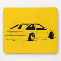 Yellow KIS Levin AE86 Mousepads