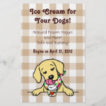 Yellow Lab Ice Cream for Dogs Flyer
