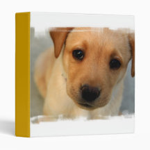Yellow Lab Puppy Binder