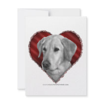 Yellow Lab with Heart Invitations