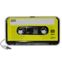 Yellow Label Vintage Cassette PC Speakers
