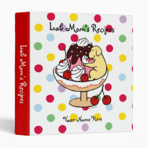 Yellow Labrador & Ice Cream Sundae Binders