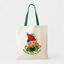 Yellow Labrador Retriever Christmas Gifts Canvas Bag
