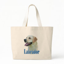 Yellow Labrador Retriever Name Canvas Bags