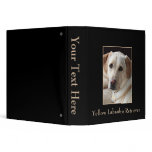 Yellow Labrador Retriever Photo on 2" Binder
