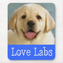 Yellow Labrador Retriever Puppy Dog Love Mouse Pad