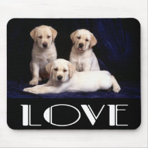 Yellow Labrador Retriever Puppy Dog Love Mouse Pad