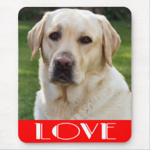 Yellow Labrador Retriever Puppy Dog Love Mouse Pad