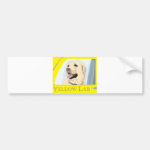 Yellow Labrador Shirt Bumper Sticker