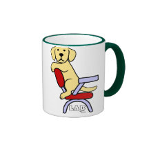 Yellow Labrador Student 3 Cartoon Mug
