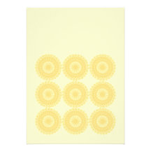 Yellow Lace Design Pattern. Custom Invites