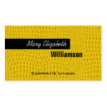 Yellow Leather Modern Professional Business Cards