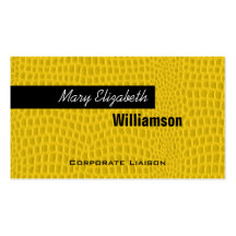 Yellow Leather Modern Professional Business Cards