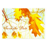 Yellow leaves Invitation card Business Card Template