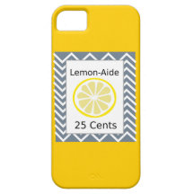 Yellow Lemonade Stand Chevron Stripe iPhone 5 Case