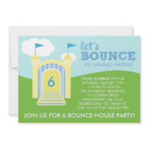 Yellow Let's Bounce Bounce House Birthday Party