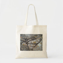 Yellow Lichens on a rock texture Canvas Bag