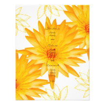 Yellow lillies menus - wedding & summer customize custom announcement
