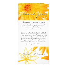 Yellow lillies - thank you for gifts customizable photo greeting card