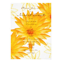 Yellow lillies - wedding invitations customizable