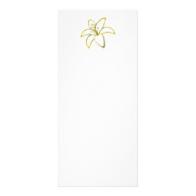 Yellow Lily Rack Card Template