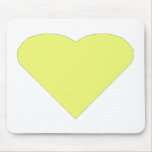 Yellow Love Heart Mousemats