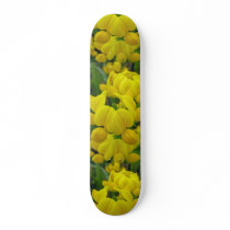 Yellow Lupine Flower Skateboard
