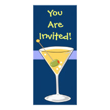 Yellow Martini Invitation