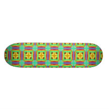 yellow message skateboard deck