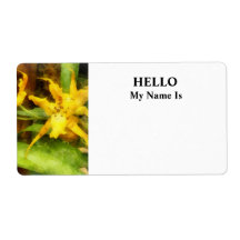 Yellow Miltassia Orchids Custom Shipping Labels