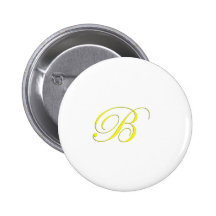 Yellow Monogram B Button