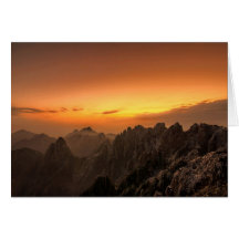 Yellow Mountain Sunset Card