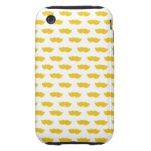 Yellow Moustaches iPhone 3 Tough Cases