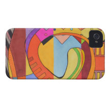 Yellow Multi Print iPhone 4 Covers