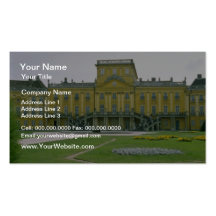 yellow Museum in city of Kecskemet, Hungary flower Business Card Template