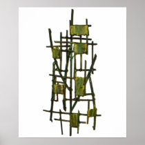 Yellow on Green Posters