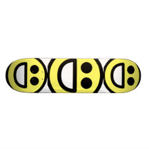 Yellow Open Mouth Smiley Face Skate Decks