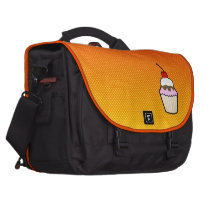 Yellow Orange Cupcake Laptop Bags