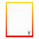 Yellow Orange Cute Monkey Custom Letterhead