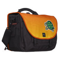 Yellow Orange Cute Turtle Computer Bag
