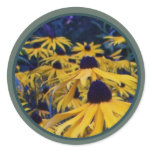 yellow orange floral seals sticker