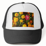 Yellow, Orange Marigolds, Petunia flowers Trucker Hats