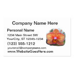 Yellow Orange Orchid Flower Picture Business Card Template