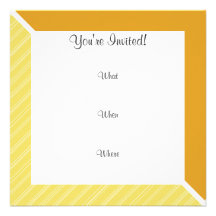 Yellow Orange Personalized Invite