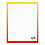 Yellow Orange Plane Customized Letterhead