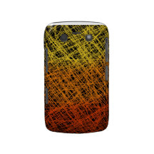 Yellow, Orange, Red Scribble Blackberry Cases