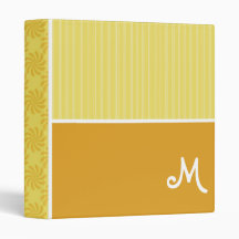 Yellow Orange Swirl Binder