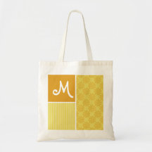 Yellow Orange Swirl Canvas Bag