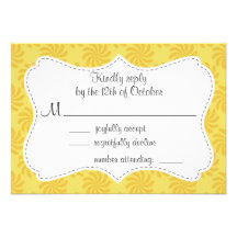 Yellow Orange Swirl; Spring Swirls Invites