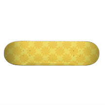 Yellow Orange Swirl; Spring Swirls Skateboard